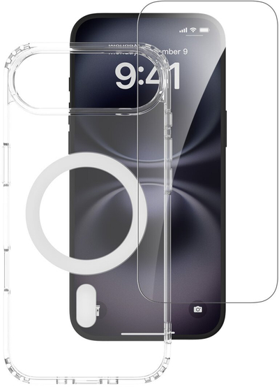 Set mbrojtës 4smarts 360 Premium Protection për Apple iPhone Air, MagSafe, transparent