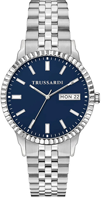 Orë dore për meshkuj Trussardi T-Bent R2453141011, e argjendtë