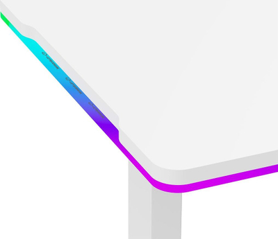 Tavolinë gaming ULTRADESK Iron Wei, skelet çeliku, drita LED, e zezë