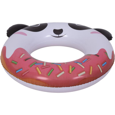 Прстен за пливање Jilong Swim Ring Donut, винил 0.18mm, дизајн панда, розова