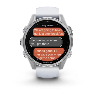 Ora e zgjuar Garmin Fenix 8 AMOLED 43mm, GPS, 1.3", e bardhë
