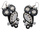 Vathë Owls, të zi/argjendi, woman