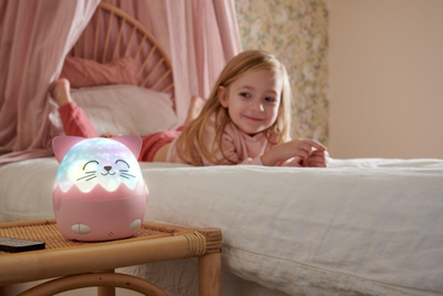 Dritë nate muzikore ViewSonic Big Ben Cat, projektor 360°, USB C, rozë
