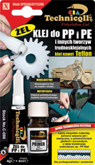 Ngjitës xhel Technicqll Polyolefine, për PP dhe PE, me primer, 4g + 4ml