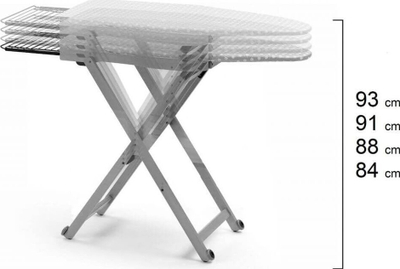 Dërrasë hekurosjeje Furnishings Italy Stirolight, dru, lartësi e rregullueshme, gri