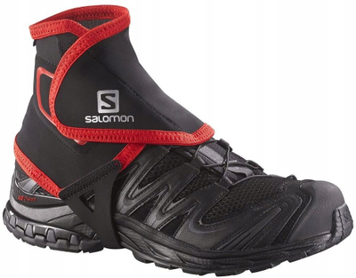 Stuptuta Salomon Trail Gaiters High, për vrapim trail, madhësia M, të zeza