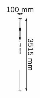 Tripod teleskopik Bosch BT350, 1.4 3.5 m, alumini, gri