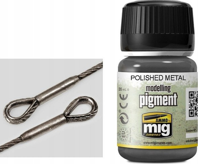 Pigment metalik Ammo by Mig Polished Metal, për modelizëm, efekt i lustruar
