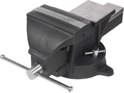 Menginë rrotulluese metalpunuese AWTOOLS 100 mm, bazë 360°, gize, e zezë