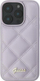 Mbulesë telefoni Guess Quilted Metal Logo për iPhone 16 Pro 6.3", silikoni, vjollcë e çelët