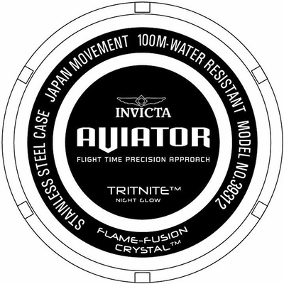 Orë për meshkuj Invicta Aviator Quartz 39312, e bardhë
