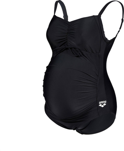 Kostum banje për shtatzëni Arena Maternity Pool Swimsuit, UPF 50+, rripa të rregullueshëm, i zi