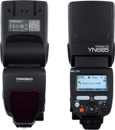 Blic fotografik Yongnuo YN685, Wireless TTL, për Nikon, i zi