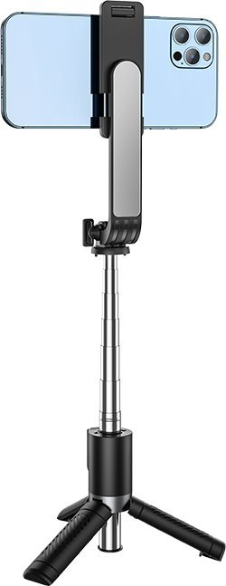 Shkop selfie me tripod Borofone BY9 Streamer, bluetooth, me telekomandë, ngjyrë e zezë
