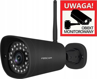 Kamerë sigurie IP Foscam FI9902P-B, Full HD 1080p, Wi-Fi, e zezë
