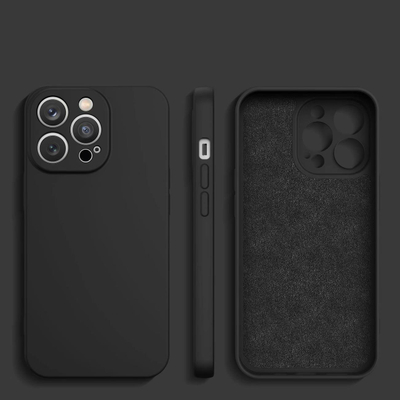 Kllëf silikoni për telefon Galaxy S23 Ultra, i butë, me prerje fiks, i zi