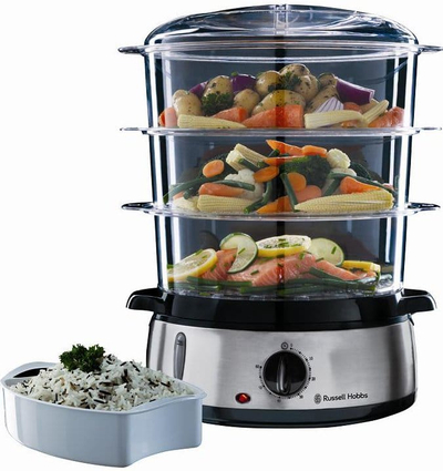 Aparat me avull Russell Hobbs 19270-56, 9 L, 800 W, i argjendtë