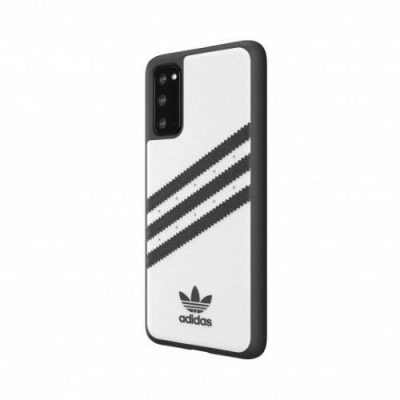 Mbulesë telefoni Adidas OR Moulded Case për Galaxy S20, PU, e bardhë me të zezë