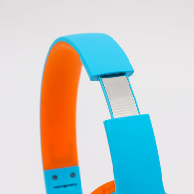 Kufje pa tela PowerLocus PLED, Bluetooth, me mikrofon, blu portokalli