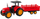 Lodër traktor me telekomandë Lean Toys RC Farm Tractor With Trailer, me rimorkio, për fëmijë 3+, i kuq