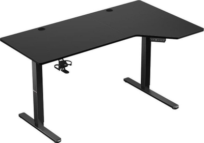 Tavolinë gaming Huzaro Hero 9.1, lartësi elektrike rregullueshme, 145 x 60 cm, e zezë