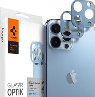 Mbrojtës lente Spigen Cameralens për iPhone 13 Pro 13 Pro Max, xham i fortifikuar, set 2 copë, blu