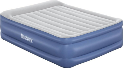 Dyshek ajri Bestway Airbed Tritech, dopjo 203x152x56cm, me pompë elektrike, blu gri