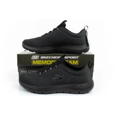 Atlete burrash Skechers Summits Louvin 232186, Air Cooled Memory Foam, të zeza