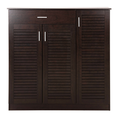 Komodë këpucësh Lant, melaminë, 120x37.5x121.5cm, ngjyrë wenge