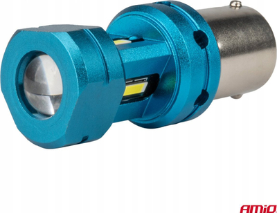 Llambë LED CANBUS Amio 04252, 1156 BA15S P21W, 12V 24V, e bardhë