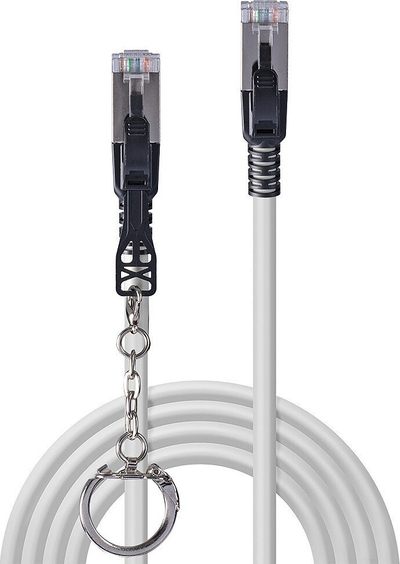 Kabllo rrjeti Lindy Cat.6A S/FTP, 1.5m, gri