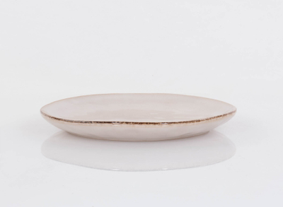Pjatë ëmbëlsirash stoneware, 21cm, porcelan, e bardhë