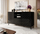 Bufet Abeto 150x42x82, MDF, fronte me shkëlqim, i zi