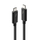 Kabllo Lindy Thunderbolt 3, 2m, pasiv, e zezë