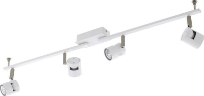 Spot tavanor Eglo Vergiano 97509, 4 drita, i bardhë satin nickel