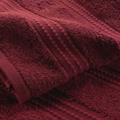 Peshqir banjoje Douceur d'intérieur Terry Towel, 90 x 150 cm, pambuk bio, bordo