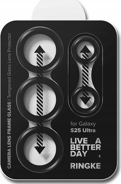 Mbrojtës kamere Ringke Camera Frame Protector për Galaxy S25 Ultra, 2 copë, i zi