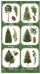 Ngjitëse Ranok Creative Fruits of Coniferous Trees, 6 copë, motive edukative, shumëngjyrëshe