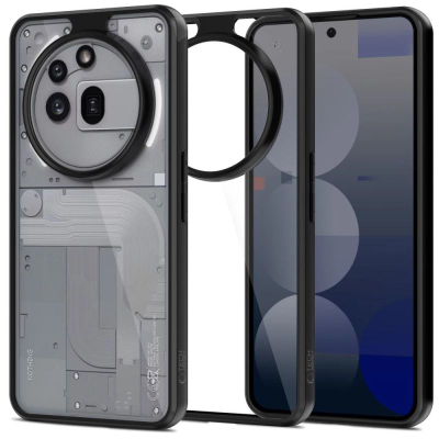 Mbulesë telefoni Tech-Protect Magmat për Nothing Phone 3A Pro, TPU dhe polikarbonat, transparente e zezë