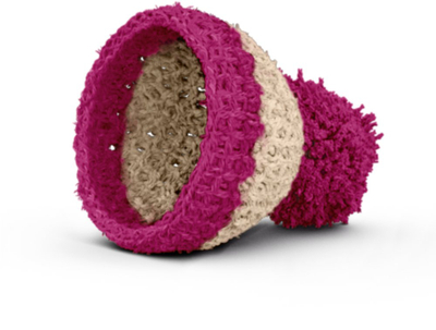 Kupë për vezë 58 Products Ivory Fuchsia, me kapelë leshi, rozë
