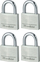 Set dryna Master Lock, 40mm, alumin, 4-pin, një çelës për 4 copë