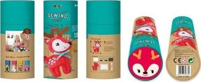 Сет за шиење Avenir Sew a Deer Keychain, играчка привезок за клучеви, за деца