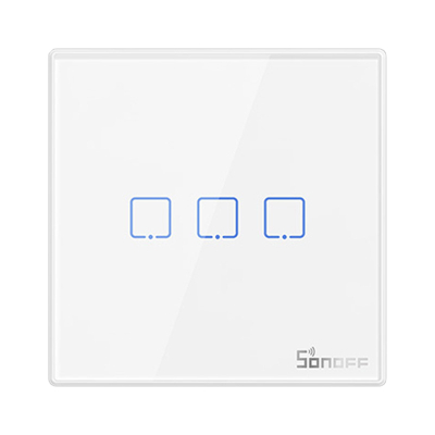 Ndërrues i mençur pa tela Sonoff T2EU3C-RF 433MHz (3-kanal)