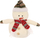 Dekorim Krishtlindjesh Saska Garden Snowman, dordolec bore tekstil, me kapelë dhe shall, e bardhë