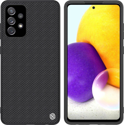 Këllëf celulari Nillkin Textured Case për Samsung Galaxy A72 4G 5G, najlon me teksturë, antirrëshqitës, i zi