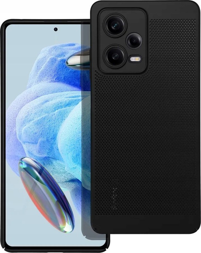 Mbulesë telefoni Breezy për Xiaomi Redmi 13C, me vrima ajrimi, fleksibël, e zezë