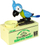 Kuti kursimi Lean Toys Parrot, papagall mekanik, lodër për lekë me monedha, blu