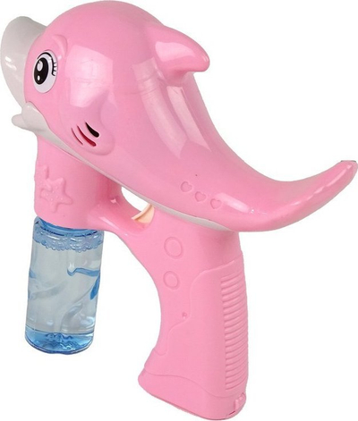 Lodër makinë flluskash Dr Bubble Dolphin, me drita, me bateri, rozë