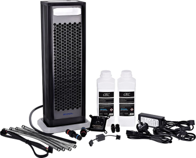 Sistem i jashtëm ftohje me ujë për CPU Alphacool Eiswand 360, radiator 360mm, 6 ventilatorë, i zi
