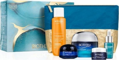 Set për kujdes fytyre Biotherm Blue Therapy, krem 50ml, eliksir Life Plankton, me çantë